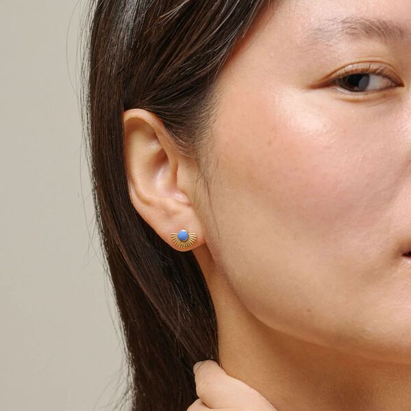 Soleil studs, cornflower, ENAMEL Copenhagen