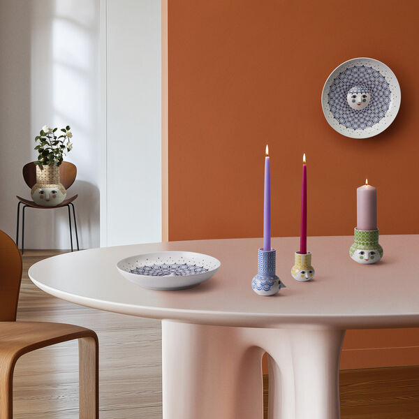 Olga Candle holder, green, Bjørn Wiinblad