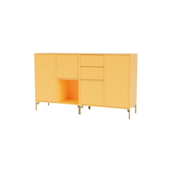 COUPLE Sideboard with Brass Legs, 166 acacia, Montana Furniture