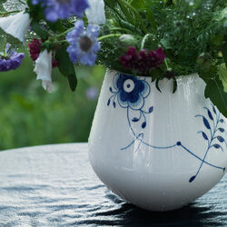 Blaue Mega Riflet Vase 20,5 cm, Royal Copenhagen