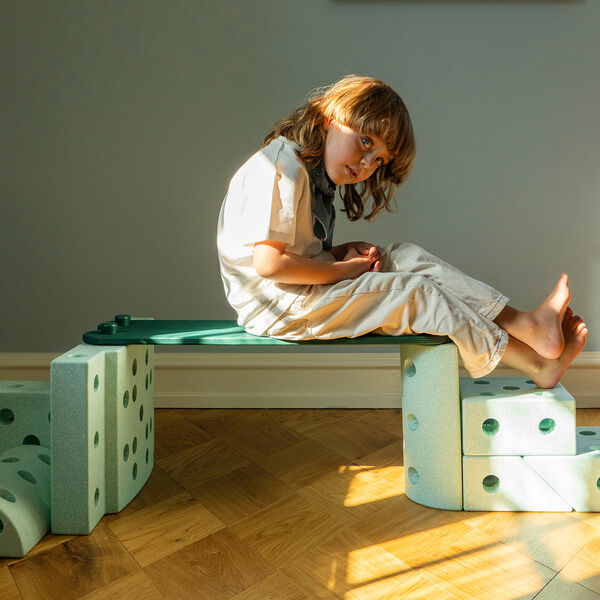 2 x Balance Beams, forest green, MODU