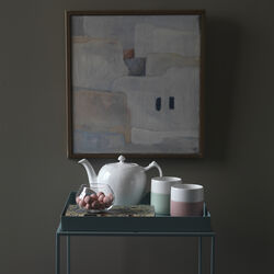 Gerippter Contrast-Becher 35 cl, Moos, Royal Copenhagen