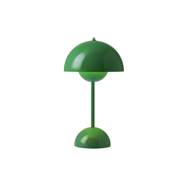 Flowerpot VP9 Portable Table Lamp, signal green, &Tradition