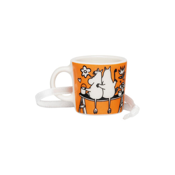 Mumin Minibecher Liebe, orange, Moomin Arabia
