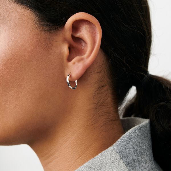 Spirit Huggies Medium, silver plated, Pernille Corydon Jewellery