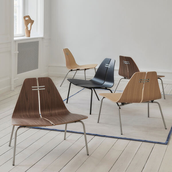 PK23&trade; Lounge Chair, clear lacquered oak/steel, Fritz Hansen