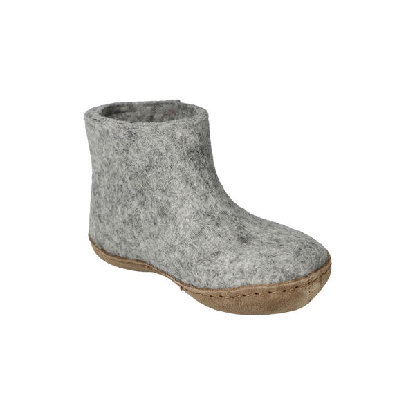 Filzstiefelette Junior, grau, Glerups