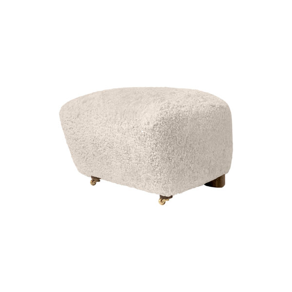 The Tired Man Lounge Chair & Ottoman, dark stained oak/moonlight, Audo Copenhagen