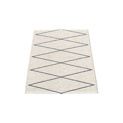 Max Plastic Rug, dark blue/vanilla, Pappelina