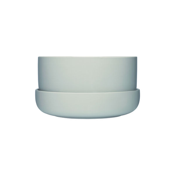 Nappula Flowerpot with Saucer big, pale grey, Iittala