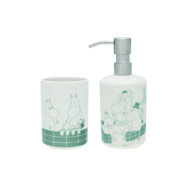 Moomin soap dispenser & toothbrush holder Bathtime, Moomin Arabia