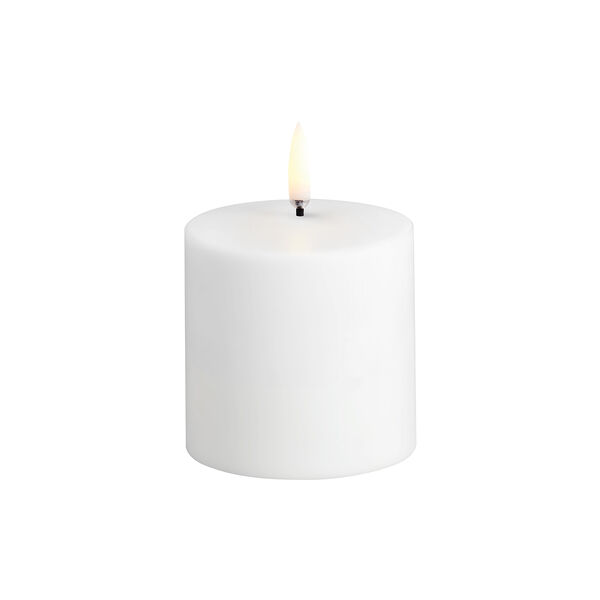 LED Pillar Candle 7 cm, nordic white, Uyuni Lighting