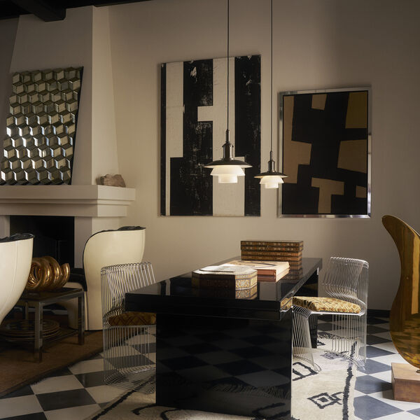 PH 3/3 Pendant, aged brass/opal glass, Louis Poulsen