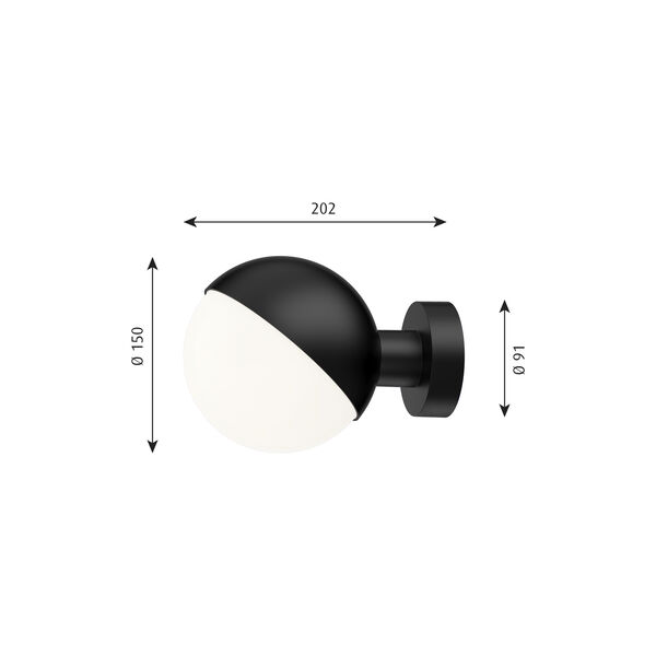 VL Studio Wall Lamp, black, Louis Poulsen