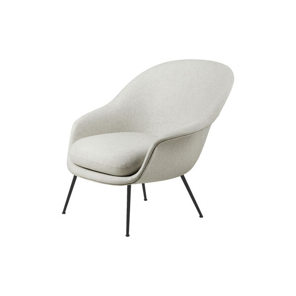 Bat Loungesessel vollgepolstert mit niedriger R&uuml;ckenlehne, Plain 0026/schwarz matt, GUBI