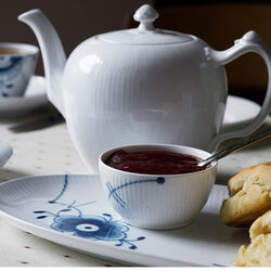 Weiß Gerippt Teekanne, Royal Copenhagen