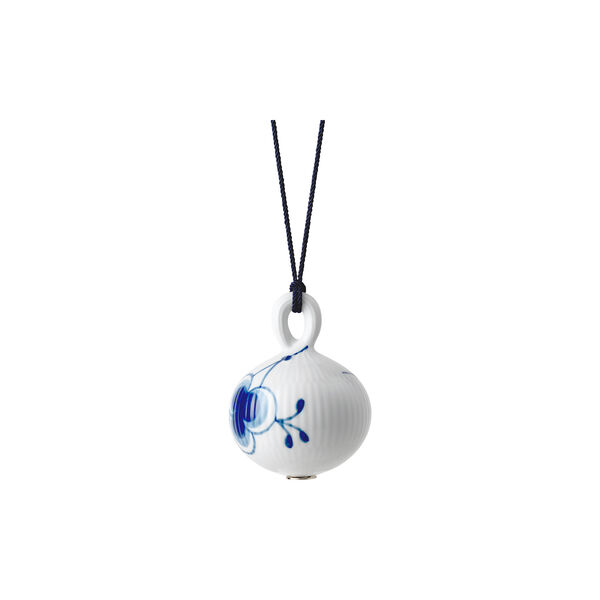 Blaue Mega-geriffelte Weihnachtskugel #1, Royal Copenhagen