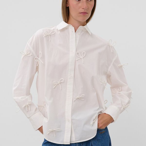 SLJoa Bow Shirt | Broken White | Shirt, Soaked in Luxury