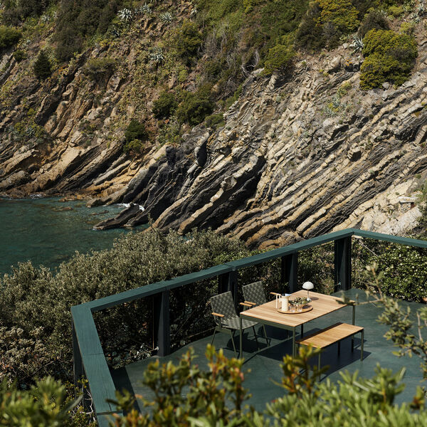 Ville AV34 Outdoor Armchair, bronze green, &Tradition