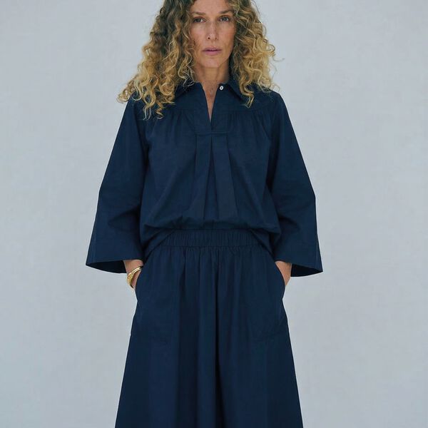 Vilma Shirt, dark blue, LA RŌUGE
