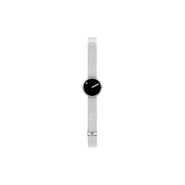 PICTO Wrist Watch, black/steel/matt steel, Picto