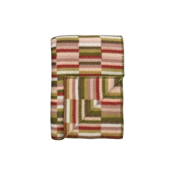 IDA Throw, olive burgundy, R&oslash;ros Tweed