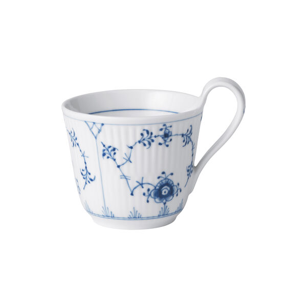 Musselmalet Gerippt Tasse mit hohem Henkel, Royal Copenhagen