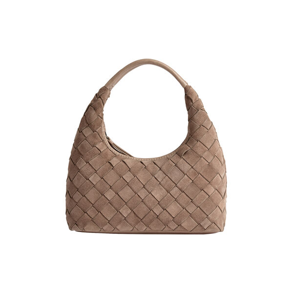 HaymaMBG Handtasche Sue. Flechtoptik, mocha mousse, Markberg