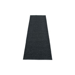 Svea Plastic Rug, black metallic/black, Pappelina