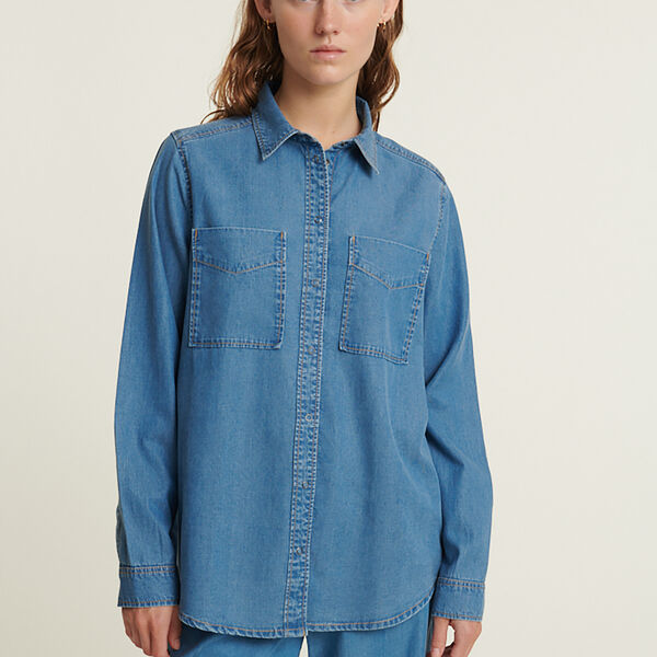 Bine Shirt, light blue, Basic Apparel