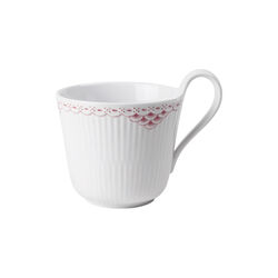 Koralle gerippt Spitze Hochhenkeltasse 33 cl, Royal Copenhagen