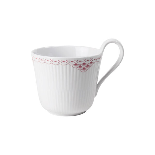 Koralle gerippt Spitze Hochhenkeltasse 33 cl, Royal Copenhagen
