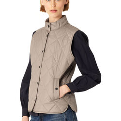 Quilted Short Vest, greige, Ilse Jacobsen Hornbæk