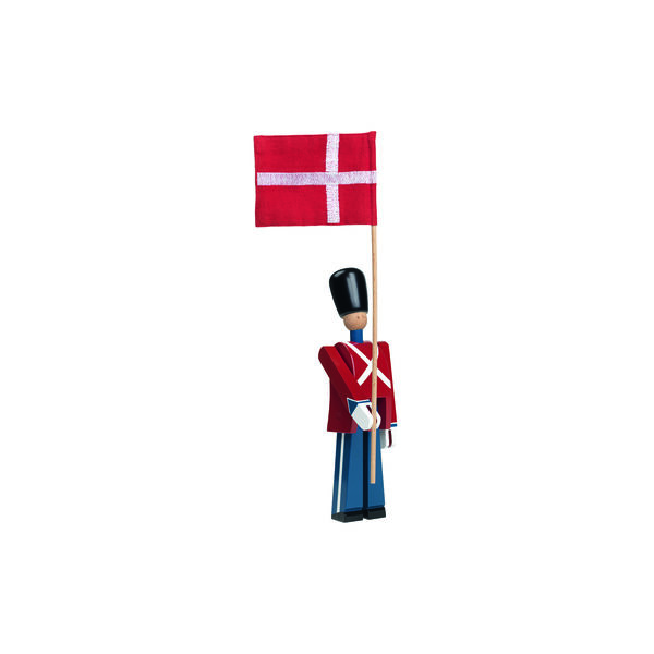 Kay Bojesen Fahnenträger mit Textilflagge, klein, Kay Bojesen Denmark