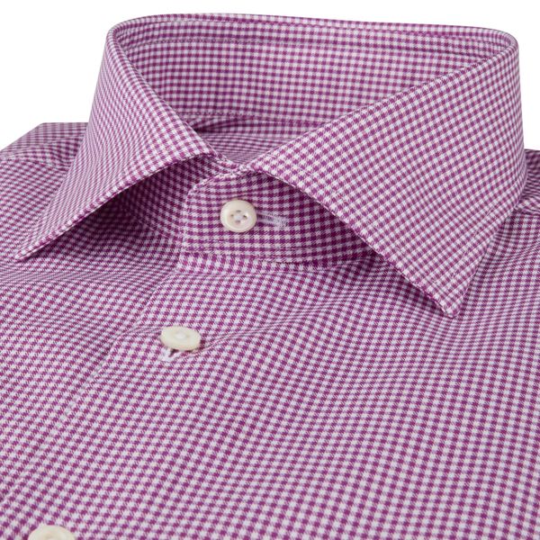 Regular C75 RM cuff, dark pink check, Stenstr&ouml;ms