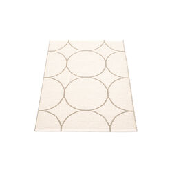 Boo Plastic Rug, dark linen/vanilla, Pappelina