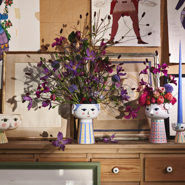 Eva Vase 18,5 cm, blau, Bjørn Wiinblad