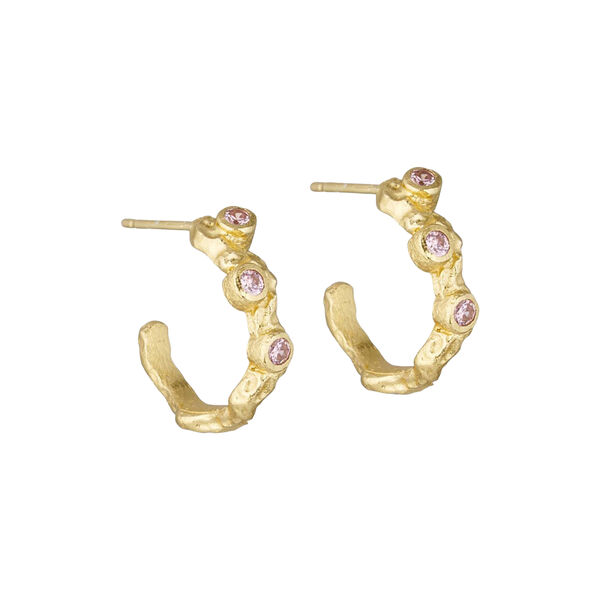 Noora foil earrings, baby pink, Pure by Nat