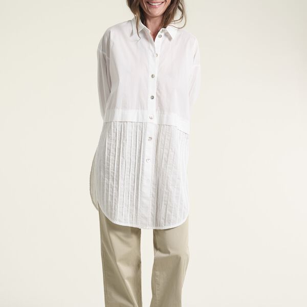 Core cotton pintuck shirt, wei&szlig;, BITTE KAI RAND