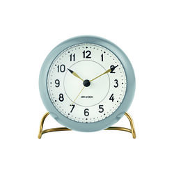 AJ Station Tischuhr, grau, Arne Jacobsen Clocks