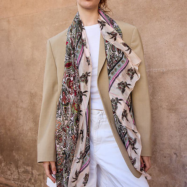 ANTIQUE PAISLEY Schal, rosa, Bella Ballou