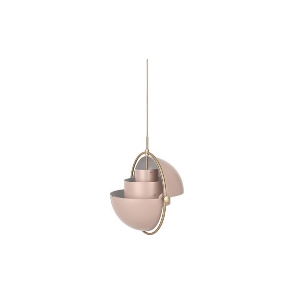 Multi-Lite Pendelleuchte, Rose Dust halbmatt/Messing, GUBI