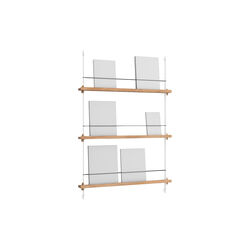 Magazine Shelving Medium, oak/white, MOEBE