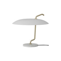 Model 537 Table Lamp, brass/white/white, Astep