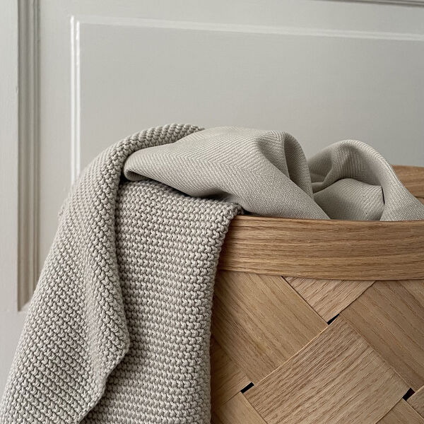 Gestricktes K&uuml;chentuch, hellgrau, Humdakin