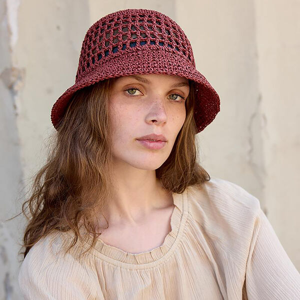 RAFFIA&nbsp;Hat, bordeaux, Bella Ballou