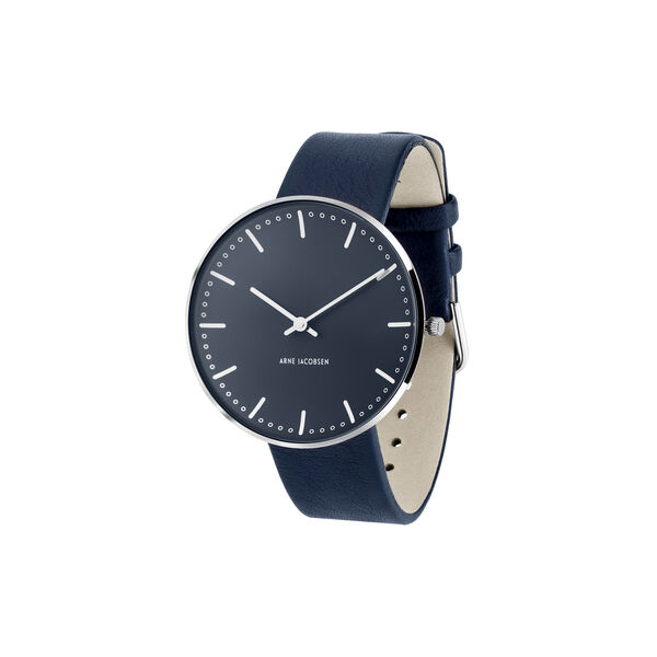 City Hall Wrist Watch, oxford blue/steel/oxford blue City Hall Wrist Watch, oxford blue/steel/oxford blue, Arne Jacobsen Watches
