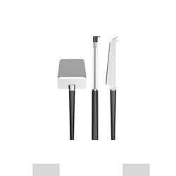 Emma Cheese set 3 pcs, black, Rosti