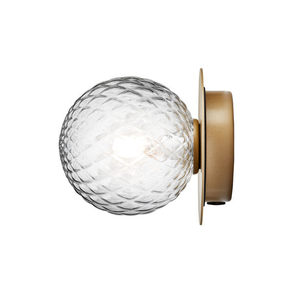 Liila 1 Small Wall Lamp, nordic gold/optic clear, Nuura