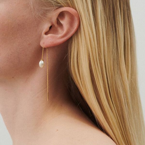 Lagoon Ohrketten, gold, Pernille Corydon Jewellery